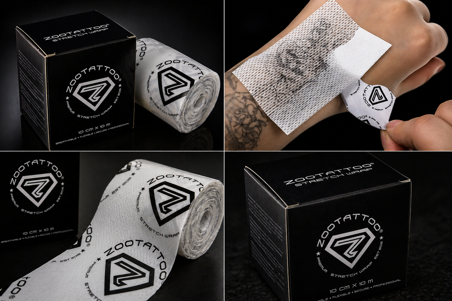 ZOOTATTOO Premium Stretch Wrap -10cm x 10m (Sample Box of 6)
