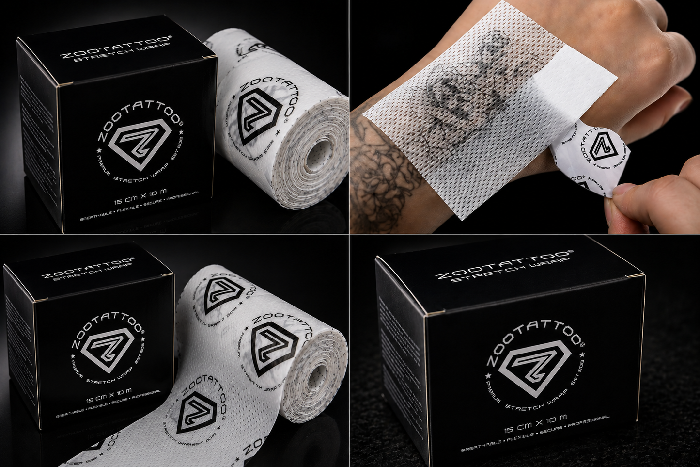 ZOOTATTOO Premium Stretch Wrap -15cm x 10m (Box of 50) Enquiry Only