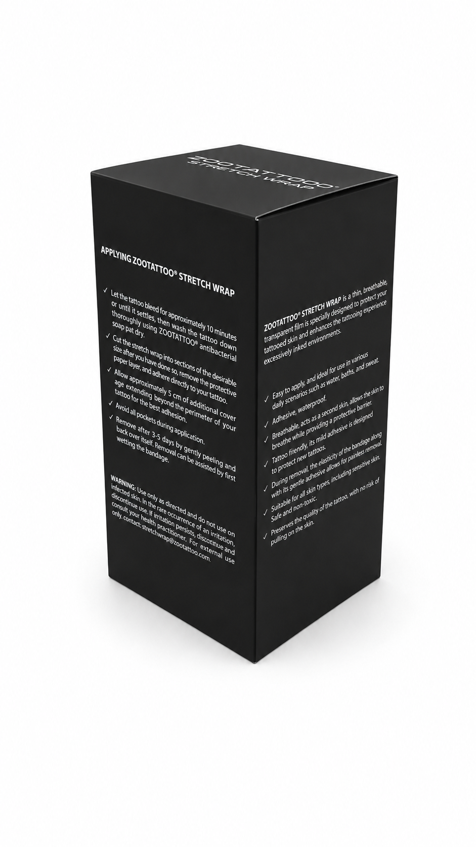 ZOOTATTOO Premium Stretch Wrap -15cm x 10m (Studio Box 5 Rolls)